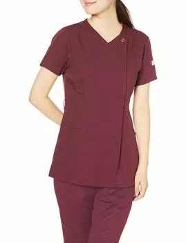 Халат медицинский медицинский Zip Scrub HI Collection HI704 бордовый Япония M на японский размер [Wacoal] женский (эквивалент М) бордовый