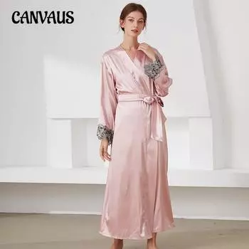 Халат модный простой стиль домашняя одежда женский сексуальный кардиган халат S красный