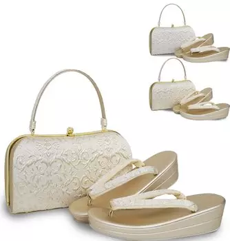 Халат Zori Robe Decollete формальный высококачественный японский тканый Zori Bag Puffy 2 шт. Visiting Light Champagne Matte ML LL Размер для шампанского [Siroppu]