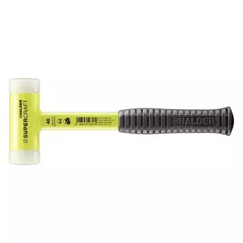 Halder 3377140 Mallet with Steel Tube 40 mm Break-Resistant Handle, Yellow,