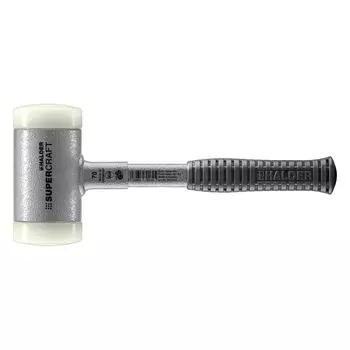 HALDER Shockless Recoilless Super Craft Hammer Стальная ручка из нейлона Диаметр 70 (белый) 3377.070