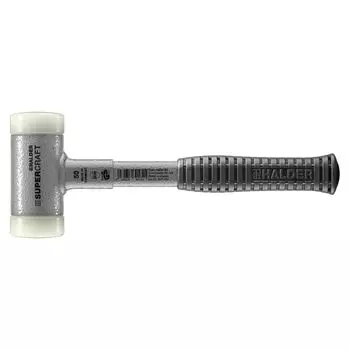 HALDER Shockless Recoilless Super Craft Hammer Steel Handle Nylon Diameter 50 (White) 3377.050