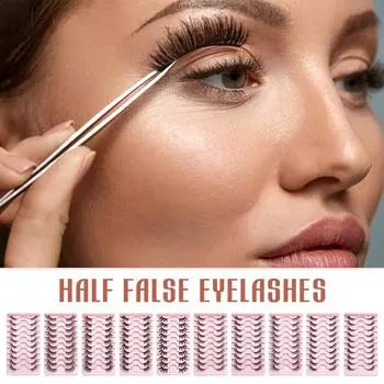 Half Eey Lashes 3/5/10 пар Новые искусственные норковые ресницы Натуральные ресницы Наращивание накладных ресниц Half T U3I3 Y1004-10PC