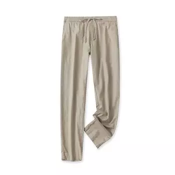 Half Elastic Waist Casual Cropped Pants Summer New Arrival Shoelace Skinny Pants Easiest for Match Fashion Women s Outer Order Pencil Pants Shallow khakis S