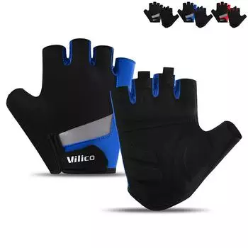 Half Finger Moisture Wicking Cycling Gloves Pad Shockproof Road Bike Gloves Men Women Sports MTB Bicycle Gloves L