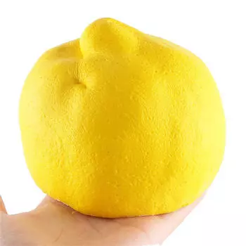 Half Fresh Lemon Slow Rising Key Chains Stress Fruit Ballchain Charm Toy