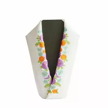 Half Half Coming of Age Purple [Watmosphere] Collar, Collar, Embroidery, White, Stylish, Furisode, Ceremony, AI-4, фиолетовый