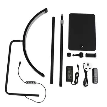 Half Moon Beauty Light 23-дюймовый светодиодный напольный светильник в форме полумесяца U-образной формы с регулируемой высотой