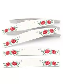Half-moon nail file printing pure white sandpaper sanding strip with teeth, special rub for repairing nail file