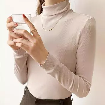 Half Turtleneck Sweater for Women In Early Autumn New Slim Fit Inner Long-sleeved Top Knitted Bottoming Shirt for Women In Spring and Autumn S