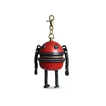 Halfwork Robot Contrast Color Handmade Key Case Red