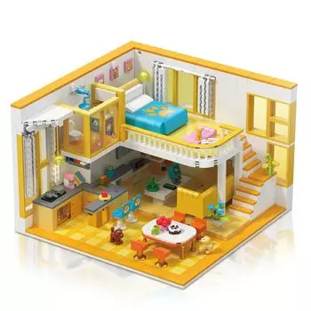 Hallisun Block Set Friends Building Assembling Dog Dog Room Model Assembling 3D Puzzle Toy Miniature House Mini Size Brick Brick For Adults Children