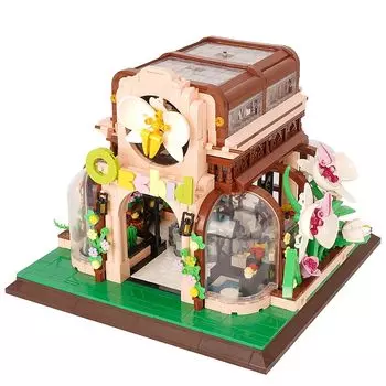 Hallisun блоки набор для строительства сборка цветы орхидея дом модель 3D головоломка игрушки миниатюрный дом мини размер кирпич кирпич взрослый ребенок для мальчиков девочек 10+