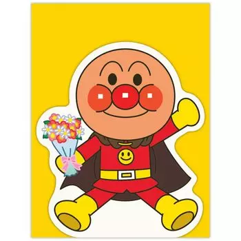Hallmark Anpanman Greeting Card Multipurpose Mini Card Cut Anpanman and Flowers 842833