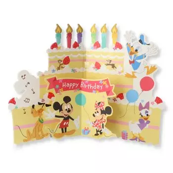 Hallmark Hallmark Disney Поздравительная открытка на день рождения Музыкальная шкатулка Открытка Микки Минни Голосовой высеченный торт 815059 &