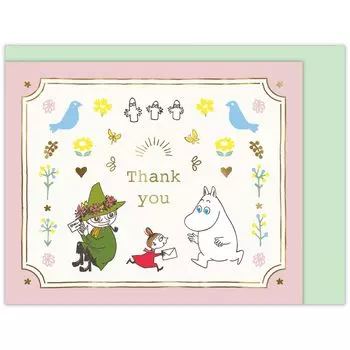 Hallmark Moomin Greeting Card Thank You Mini Card Letter 840341