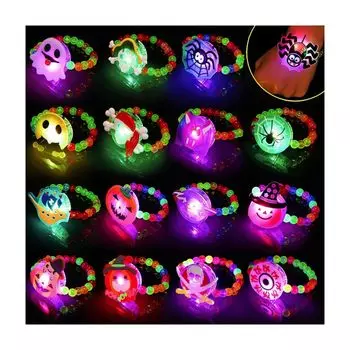 Хэллоуин 15 шт. Роскошные светодиодные светящиеся светящиеся праздничные блестящие светящиеся бусины культурный фейерверк подарок [Udoric] Игрушки, набор, браслет, игрушки, браслет,