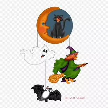Хэллоуин 2010 Хэллоуин 31 октября Железо на теплообмене Печать Виниловые патчи Наклейка для одежды DIY Аппликации Моющиеся патчи