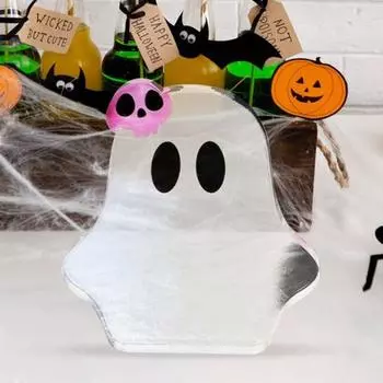 Хэллоуин акриловый привидение стол знак жуткий прозрачный мультяшный привидение знак домашний офис рабочий стол 12cm A