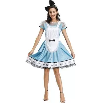 Хэллоуин Аниме Горничная Костюм Горничной Алиса в Стране Чудес Косплей Октоберфест Сценический Костюм M