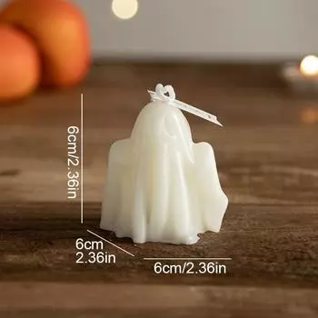 Хэллоуин Ароматерапия Милые Бездымные Свечи Украшение для Вечеринки Реквизит для Хэллоуина Форма Призрака Разноцветные A белый