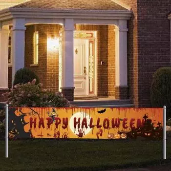 Хэллоуин баннер флаг вечерние украшения элементы ужасов тонкая работа баннер «Счастливый Хэллоуин» для наружного внутреннего украшения
