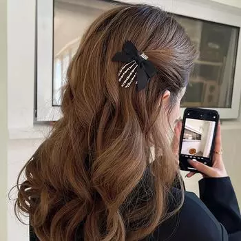 Хэллоуин бант череп клип скелет призрак рука кость шпилька винтаж панк готика чёрный