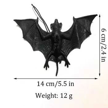 Хэллоуин Большая летучая мышь Имитация животного резиновая летучая мышь 3D украшения для вечеринки
