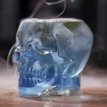 Хэллоуин Бытовая Череп Голова Стеклянная Чашка Прозрачная Кофейная Кружка Для Сока Питьевой Бар Клуб Виски Вино Пиво Чашка