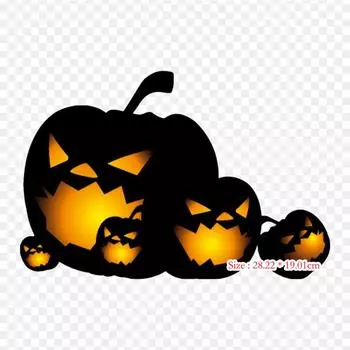 Хэллоуин Calabaza Dibujo Джек Скеллингтон Тыква Утюг на теплопередаче Печать Виниловые нашивки Наклейка для одежды DIY Аппликации Моющиеся нашивки