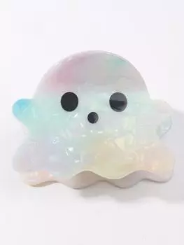 Хэллоуин Царапина для волос Привидение Привидение Классический ПВХ Принт, Создание Личности, Зажим-краб для волос Привидение Size fits all