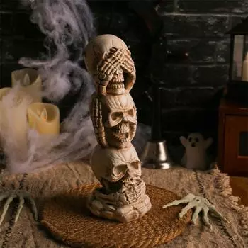 Хэллоуин Цельные смоляные украшения, Хэллоуин Ужас Декорация Настольные декорации Реквизит One Size