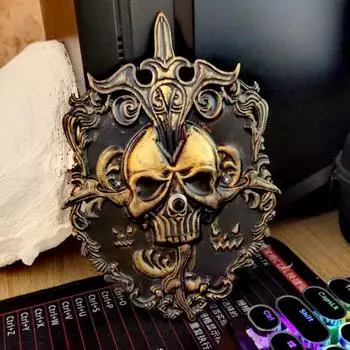 Хэллоуин Череп Дверной Звонок Ужас Голова Дом Привидений Украшение Дверного Звонка Жуткий Скелет Реквизит для Хэллоуина