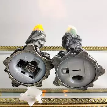 Хэллоуин Череп Скелет Рука Подсвечник Свет Праздничное Украшение Пламя Свет зелёный