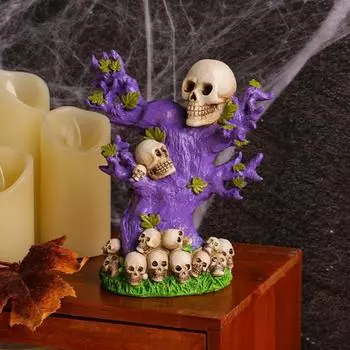 Хэллоуин Череп Тыква Украшения Смола Череп Пень Тыквенная Голова Статуя Страшная Настольная Фигурка Для Дома С Привидениями В Помещении Реквизит C
