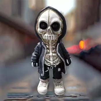 Хэллоуин Черепа для гостиной Статуи из смолы Украшения Акриловые плоские настенные ковры Прохладная домашняя вечеринка