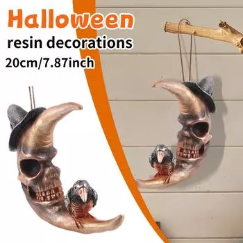 Хэллоуин Черепа Смола Тыквы Луна Ведьма Подарок Персонализированное Украшение Домашние Украшения Украшения One Size чёрный