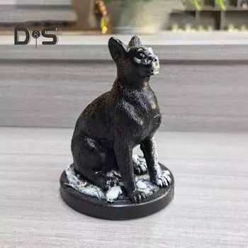 Хэллоуин Черная кошка Скелет Фигурка Жуткий Костяной Гном Статуэтка Из Смолы Скульптура Домашний Офис Книжная Полка Украшение Рабочего Стола Праздничный Орнамент B