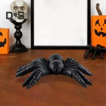 Хэллоуин Черная Кошка Статуэтка Жуткая Статуэтка Ведьмы Смола Паук Животное Скульптура Домашний Офис Настольное Украшение Орнамент Фестиваль Подарок C