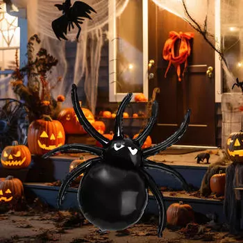 Хэллоуин Черный Аранеид Воздушный Шар Фольга Декоративные Украшения Для Вечеринки Праздничное Украшение Для Двора 78cmx82cm