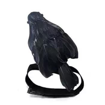 Хэллоуин Черный Пернатый Ворон В Натуральную Величину Реалистичный Ворон Реквизит Ручной Работы Модель Искусственных Птиц для Декора Вечеринки на Хэллоуин в Помещении и на Открытом Воздухе