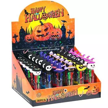 Хэллоуин Четырехцветная шариковая ручка, Цветная ручка Студенческие канцелярские товары, Подарочная ручка 100 мл One Size