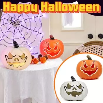 Хэллоуин Cushaw Light Сцена Установка Реквизит Полые Светящиеся Улыбающиеся Украшения Cushaw (Без батарей) One Size оранжевый