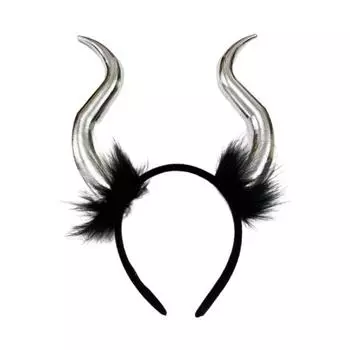Хэллоуин Дьявольские рога Плюшевый ободок для волос Косплей Готический обруч для волос Аксессуары для наряда Вечеринка Наряды Ободок