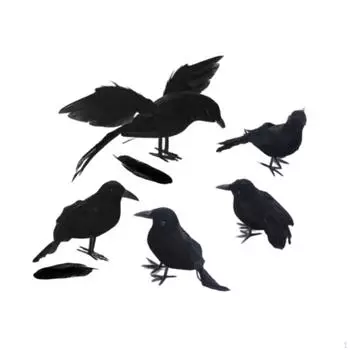 Хэллоуин Декоративные Вороны Вечеринки Набор DIY Реалистичные Креативные Статуи Ужасов Декорации Садовые Скульптуры