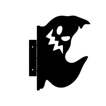 Хэллоуин Дерево Вставка Железо Силуэт Металлические Поделки Сад На Открытом Воздухе Украшение Дерева One Size белый