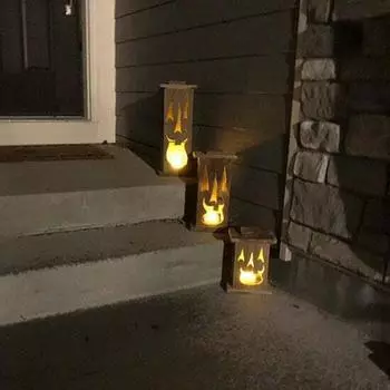 Хэллоуин Деревянное украшение для привидения Жуткий тыквенный блок-призрак для наружного сада, домашнего офиса, многоуровневый поднос, украшение S