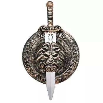 Хэллоуин, детская мужская и женская одежда древнего воина, взрослый костюм спартанского воина, плащ, щит, нож S