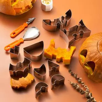 Хэллоуин DIY нержавеющая сталь лампа резьба нож формы набор из 12 ламп резьба One Size