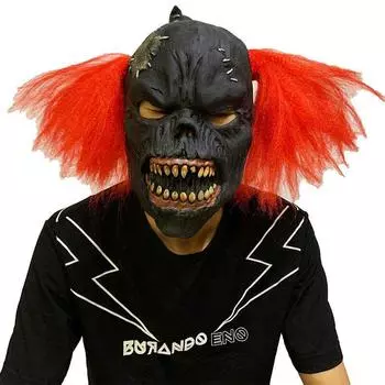 Хэллоуин Дом с привидениями Ужас Призрак Лицо Маска Головной убор Призрачное Лицо Дьявол Маска Дом с привидениями Страшный Рыжеволосый Огр One size